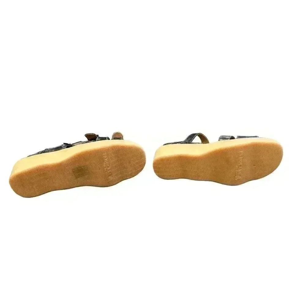 - Famolare Wavy Wedge Leather Sandals Size 7.  Used in Good Condition, Som… - Picture 5 of 6